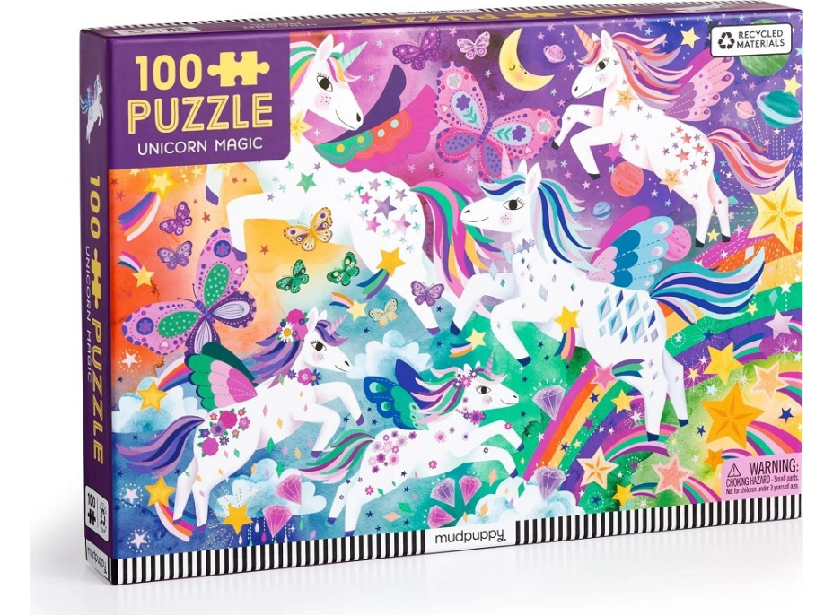 Mudpuppy Puzzle Kouzelní jednorožci 100 dílků