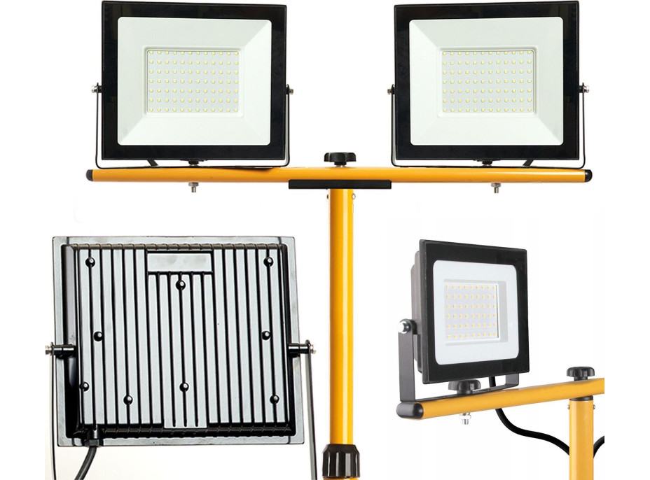 Halogenová LED stavební svítilna na stojanu 2x20W RSL001-20N