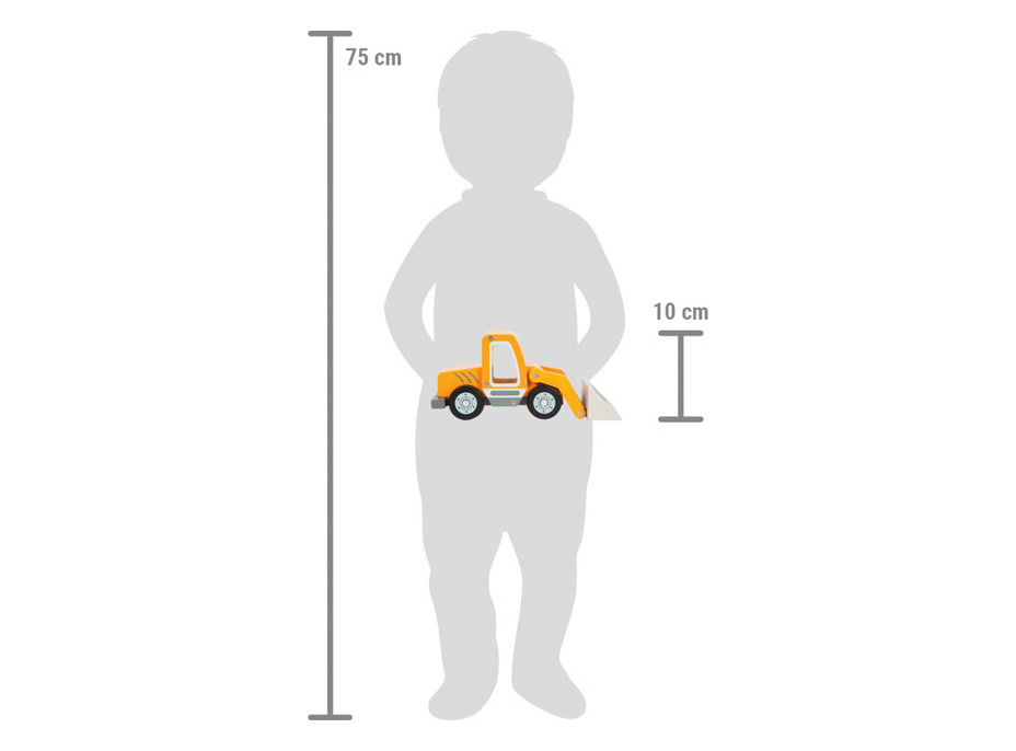 small foot Dřevěný nakladač s lopatou