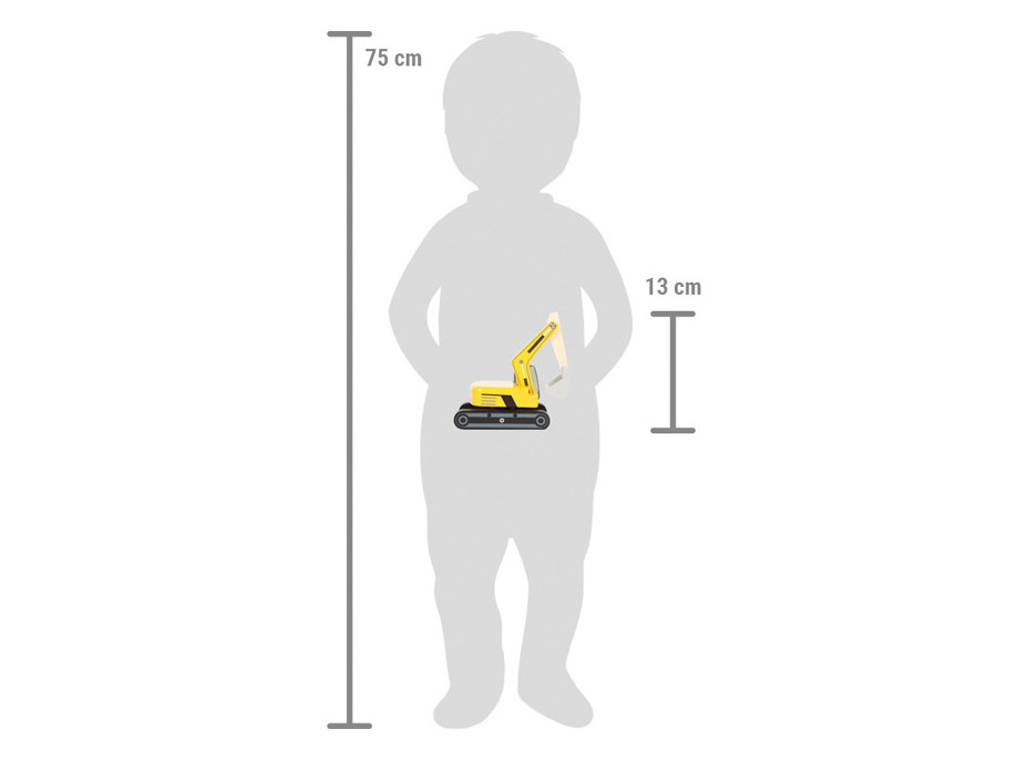 small foot Dřevěný pásový bagr