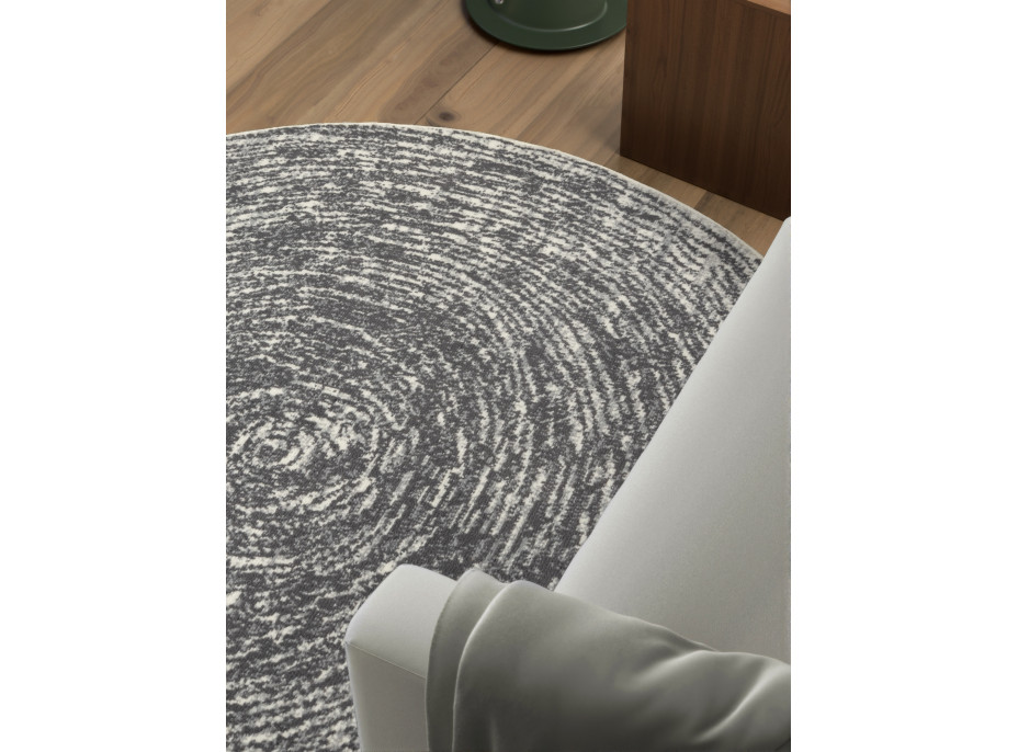 Kusový koberec Gloria Cavallo Creme Grey kruh