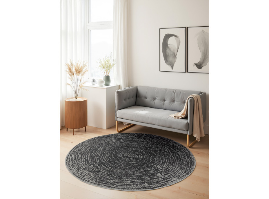 Kusový koberec Gloria Cavallo Grey kruh