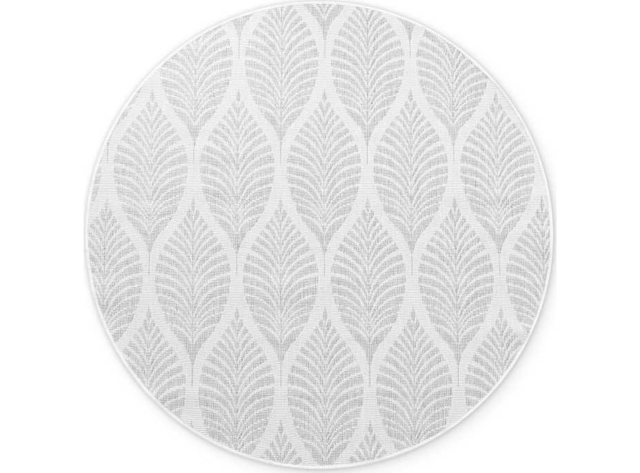 Kusový koberec Duet Liora White/Gray kruh - na ven i na doma