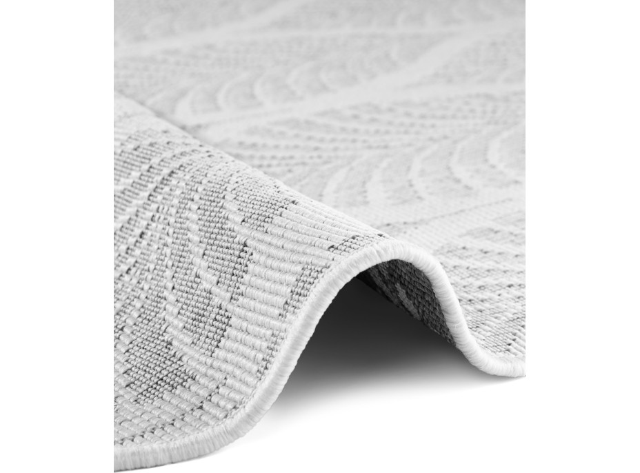 Kusový koberec Duet Liora White/Gray kruh - na ven i na doma