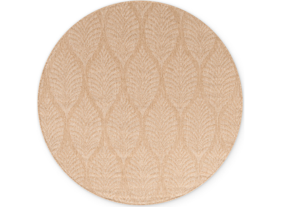 Kusový koberec Duet Liora Beige/White kruh - na ven i na doma