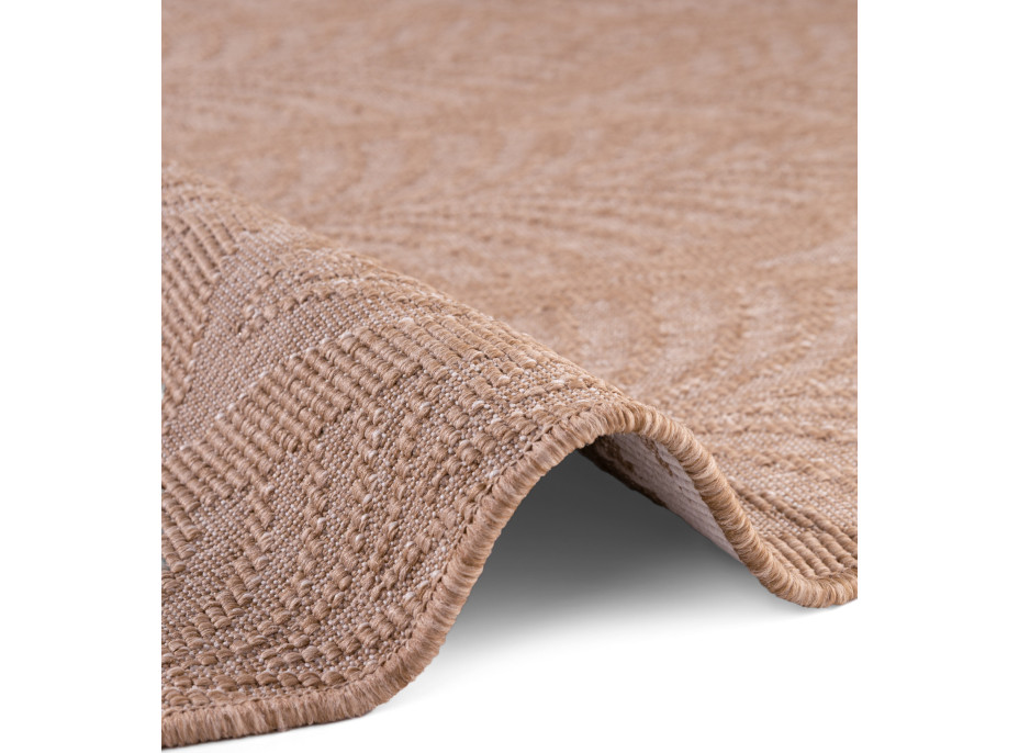 Kusový koberec Duet Liora Beige/White kruh - na ven i na doma