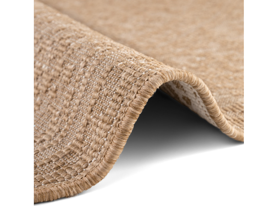 Kusový koberec Duet Kona Beige/White kruh - na ven i na doma