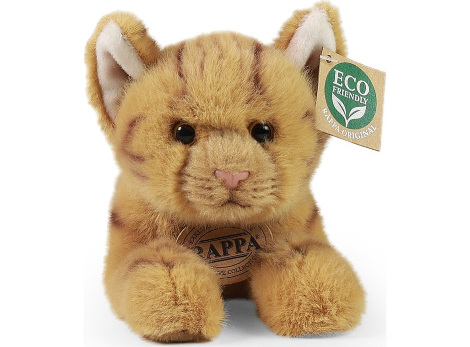 Rappa Plyšová kočka ležící hnědá 20 cm ECO-FRIENDLY