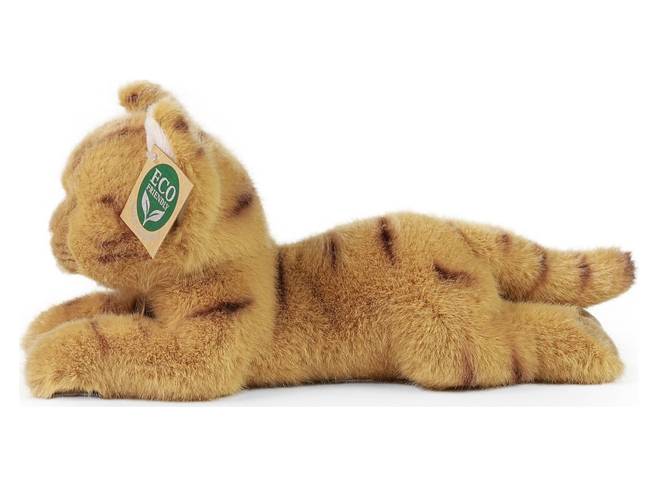 Rappa Plyšová kočka ležící hnědá 20 cm ECO-FRIENDLY