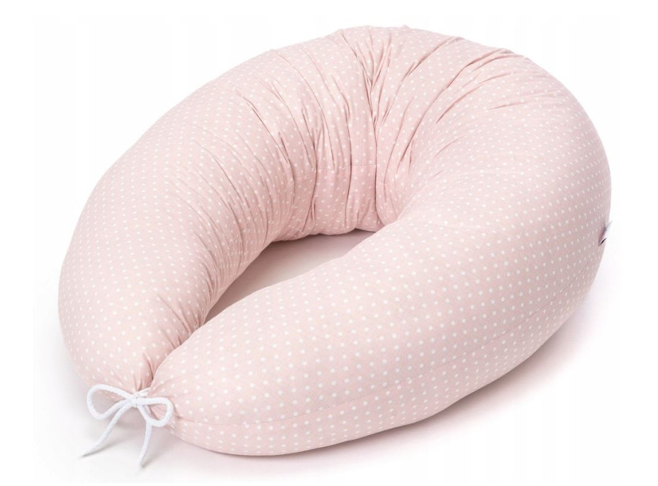 Kojicí polštář BABYMAM PREMIUM - Bílé tečky na růžové