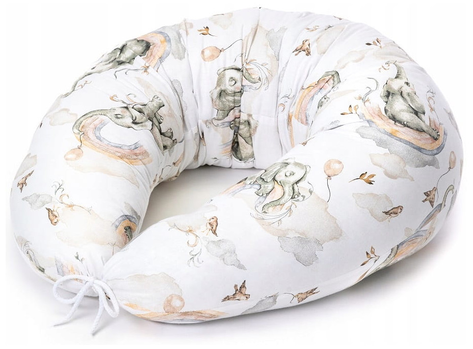 Kojicí polštář BABYMAM PREMIUM - Sloník na obláčku