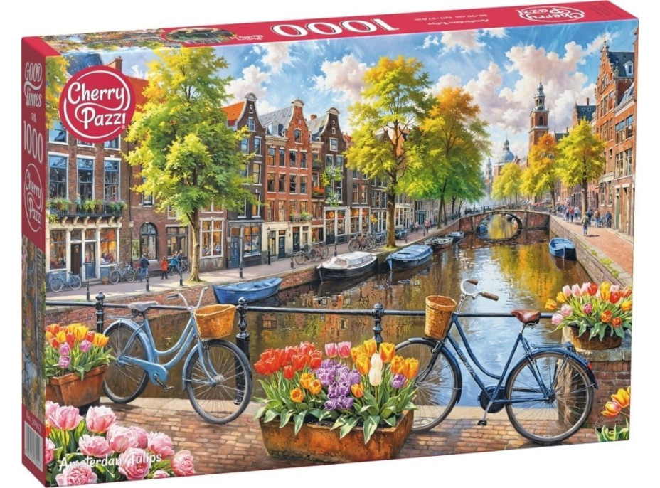 CHERRY PAZZI Puzzle Amsterdamské tulipány 1000 dílků