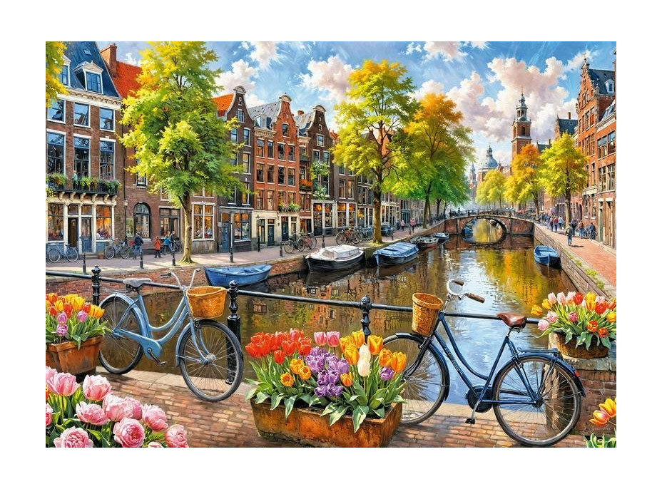 CHERRY PAZZI Puzzle Amsterdamské tulipány 1000 dílků