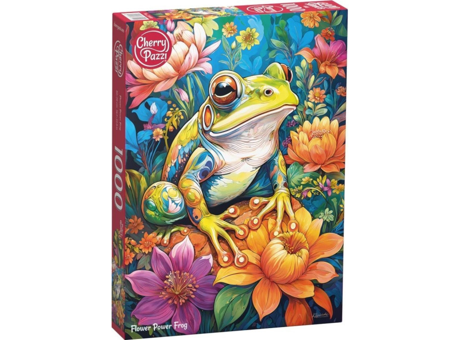 CHERRY PAZZI Puzzle Květinová žába 1000 dílků