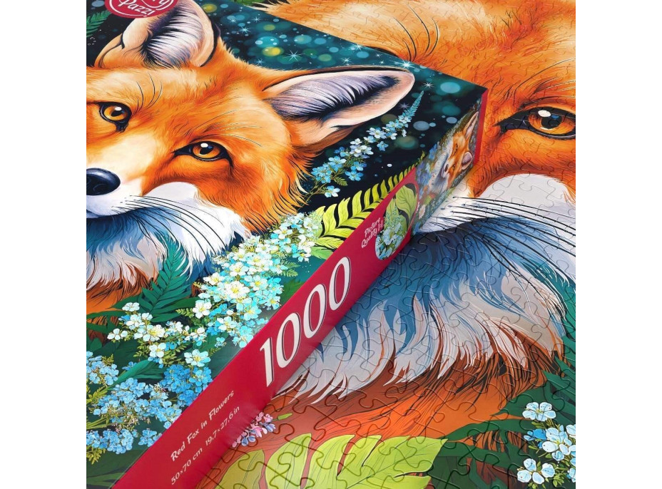 CHERRY PAZZI Puzzle Liška v květinách 1000 dílků