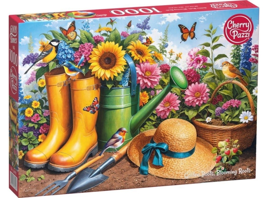CHERRY PAZZI Puzzle Zlaté holínky v zahradě 1000 dílků
