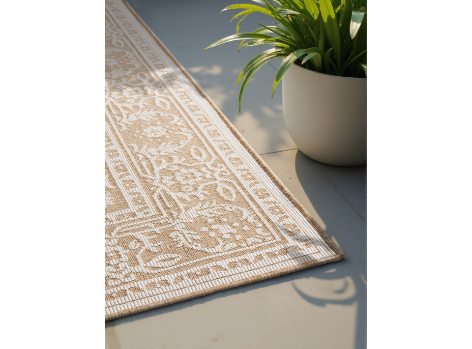 Kusový koberec Duet Kona Beige/White - na ven i na doma