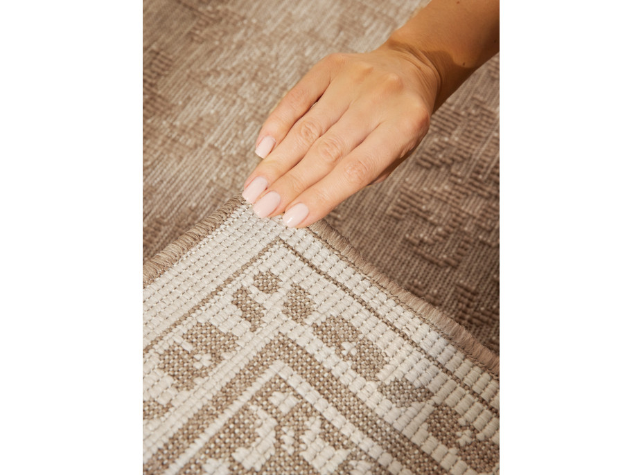 Kusový koberec Duet Kona Beige/White - na ven i na doma