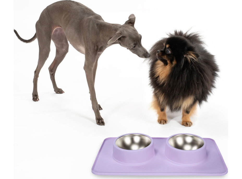 Misky pro psy/kočky/zvířata Puppy Joy - fialové