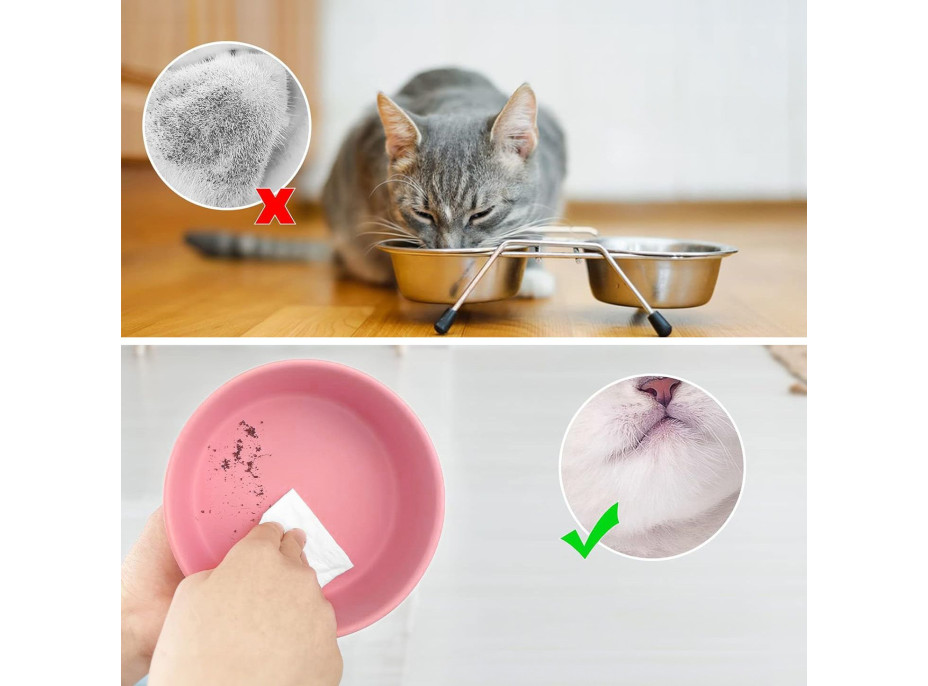 Keramická miska pro psy/kočky/zvířata - 450 ml - růžová/tyrkysová