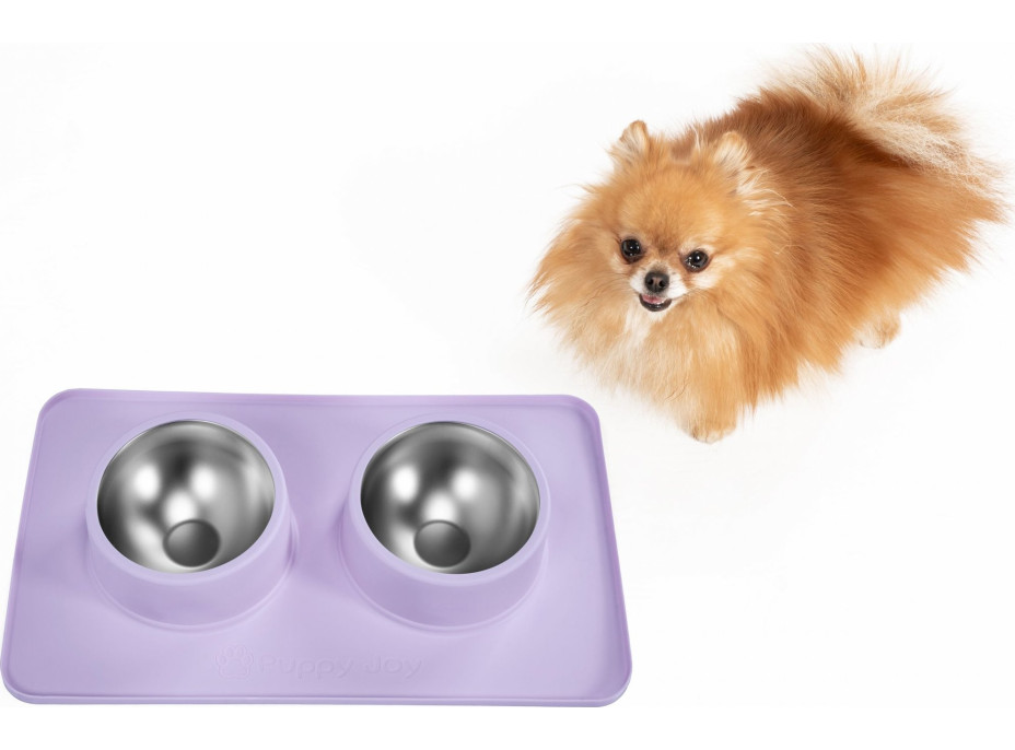 Misky pro psy/kočky/zvířata Puppy Joy - fialové