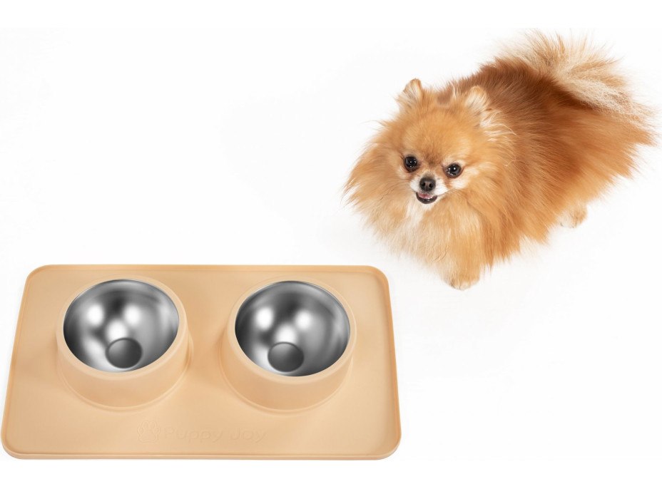 Misky pro psy/kočky/zvířata Puppy Joy - béžové