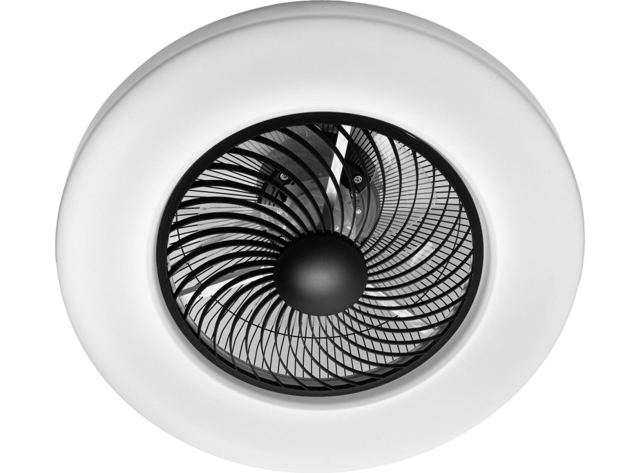 Stropní LED svítidlo s ventilátorem na dálkové ovládání - černé