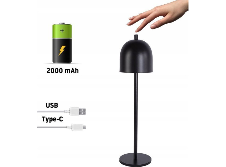 Dotyková noční lampička MODERN - zlatá