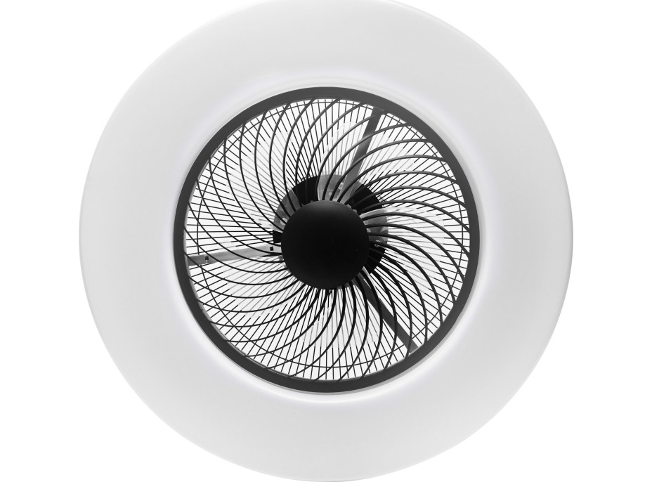 Stropní LED svítidlo s ventilátorem na dálkové ovládání - černé