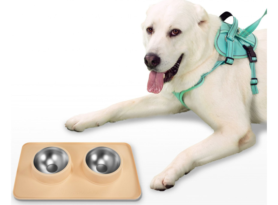 Misky pro psy/kočky/zvířata Puppy Joy - béžové