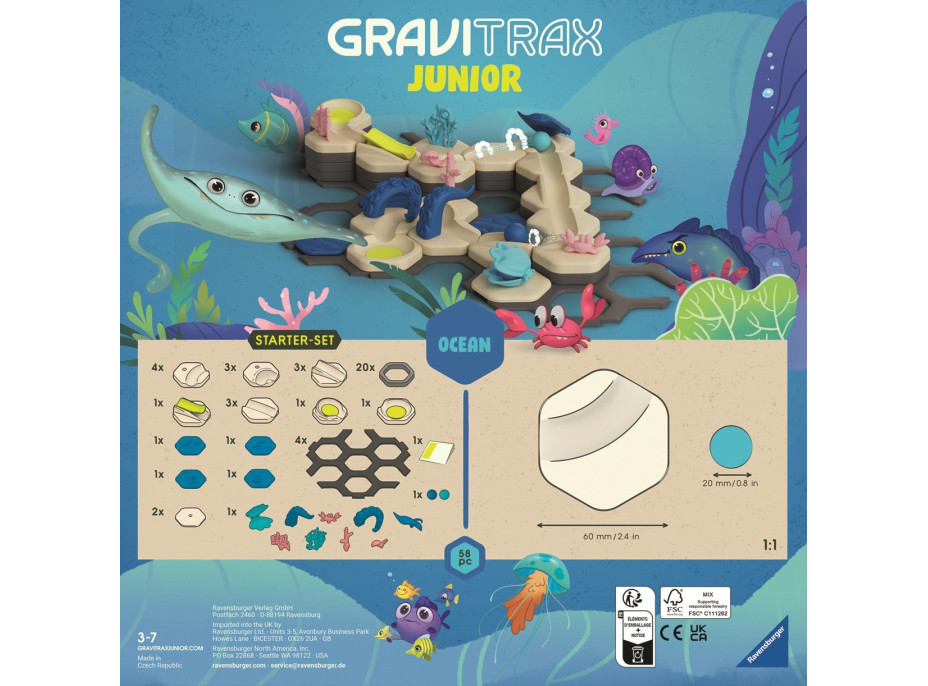 RAVENSBURGER GraviTrax Junior Startovní sada Oceán