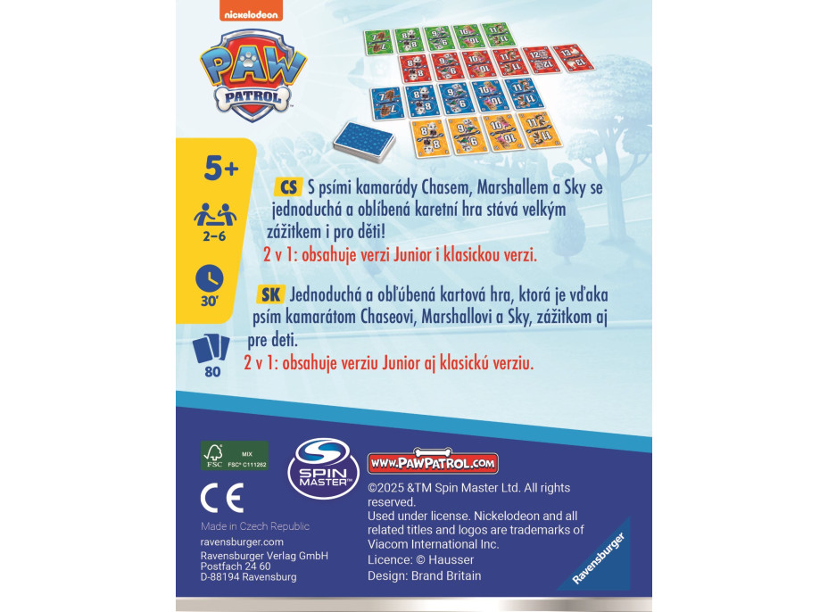 RAVENSBURGER Jedenáctka Tlapková patrola