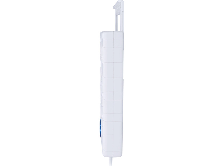 Solight přepěťová ochrana, 8z, USB A+C, 2m, bílá
