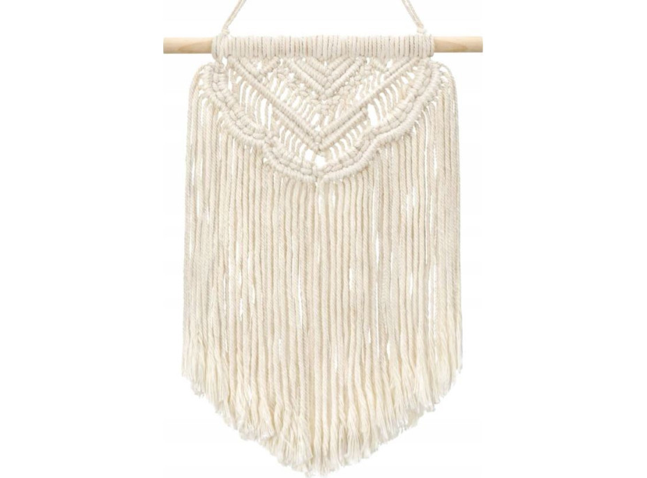 Závěsná dekorace macramé BOHO - ecru