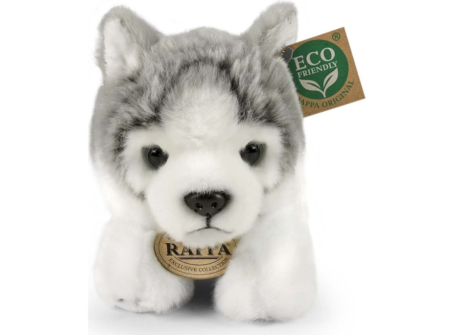 Rappa Plyšový pes husky ležící 20 cm ECO-FRIENDLY