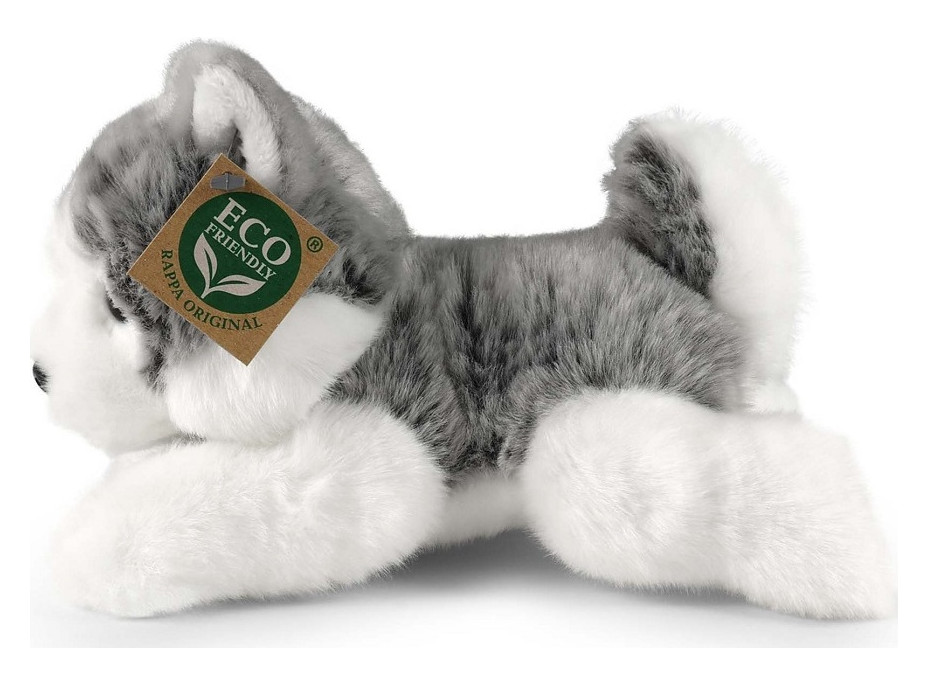 Rappa Plyšový pes husky ležící 20 cm ECO-FRIENDLY