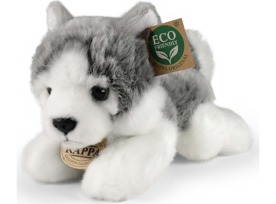 Rappa Plyšový pes husky ležící 20 cm ECO-FRIENDLY