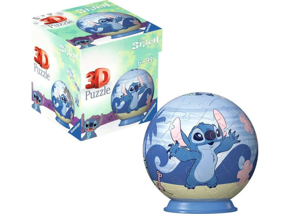 RAVENSBURGER 3D Puzzleball Disney: Stitch - Stitch 54 dílků