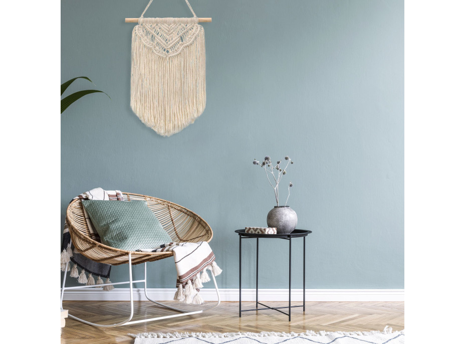 Závěsná dekorace macramé BOHO - ecru