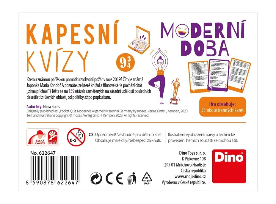 Dino Kapesní kvízy Moderní doba