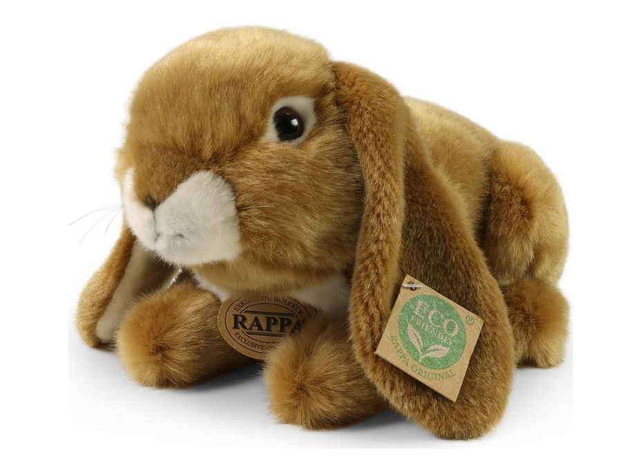 Rappa Plyšový králík hnědý 25 cm ECO-FRIENDLY