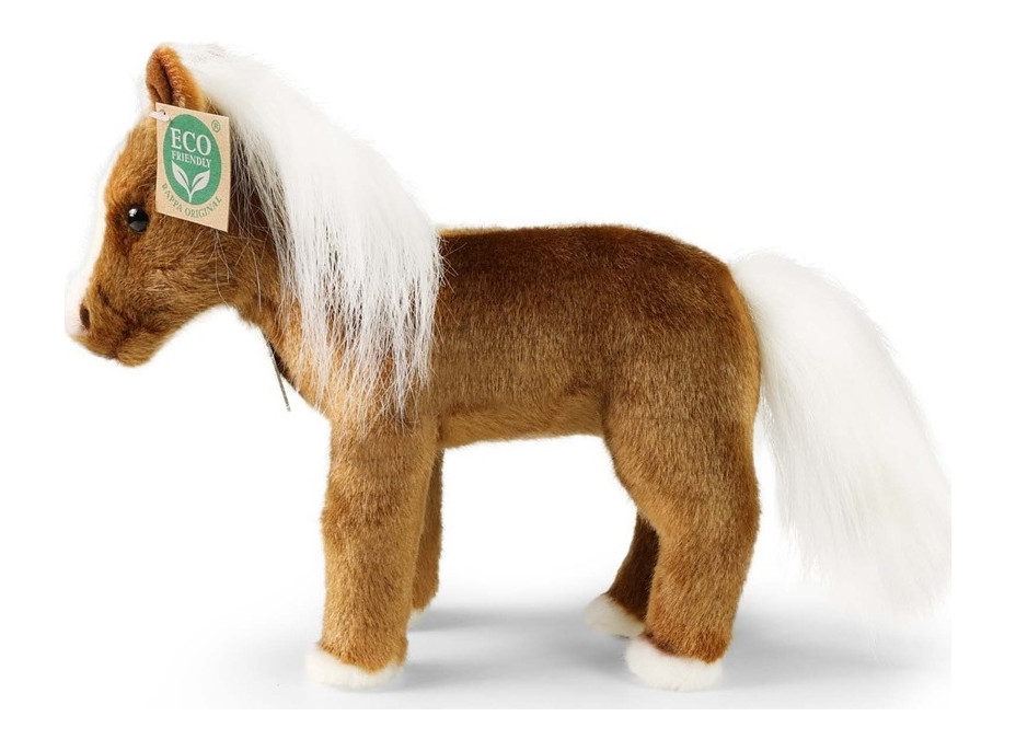 Rappa Plyšový kůň hnědý stojící 23 cm ECO-FRIENDLY