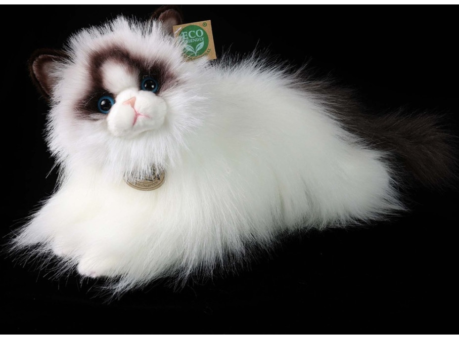 Rappa Plyšová kočka ragdoll ležící 35 cm ECO-FRIENDLY
