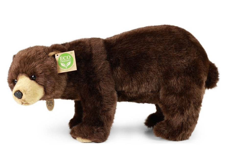 Rappa Plyšový medvěd hnědý stojící 40 cm ECO-FRIENDLY