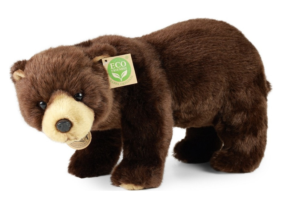 Rappa Plyšový medvěd hnědý stojící 40 cm ECO-FRIENDLY