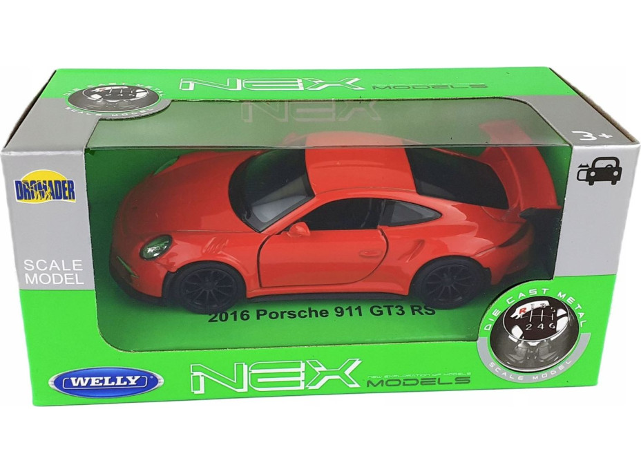 Welly 2016 Porsche 911 GT3 RS 1:24 červené