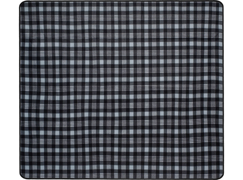 Pikniková deka 130x150 cm - šedá károvaná