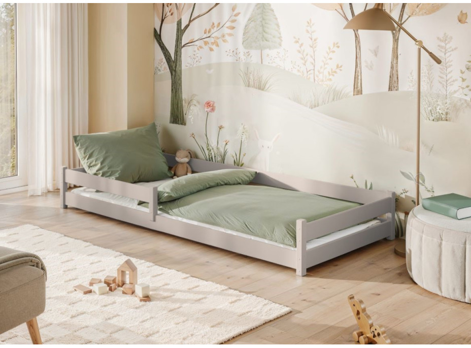 Dětská Montessori postel z masivu borovice ALICE - 200x90 cm - KAŠMÍROVÁ