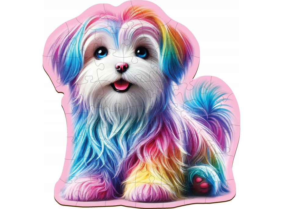 WOODEN CITY Dřevěné puzzle Veselé štěně 50 dílků