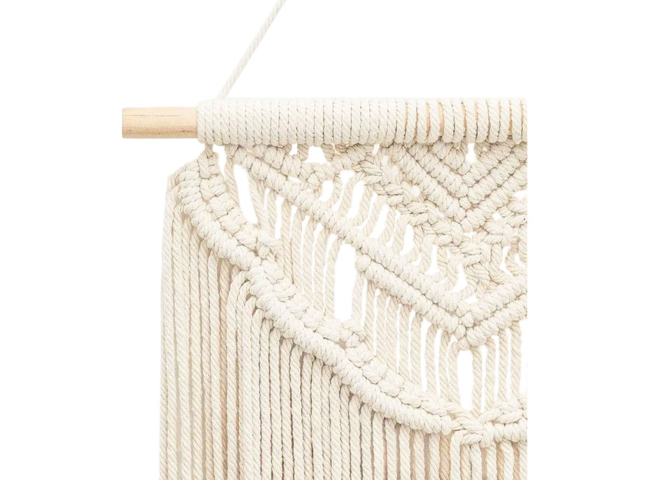 Závěsná dekorace macramé BOHO - ecru